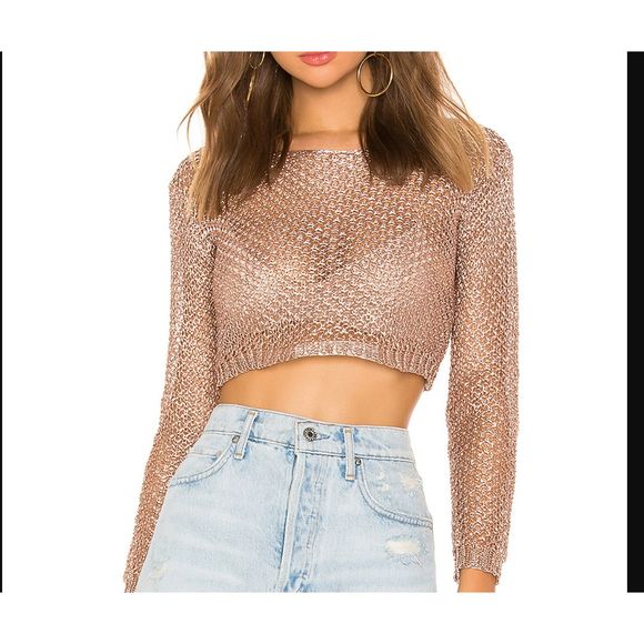 gold mesh crop top